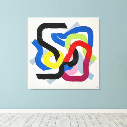 Montreal Circuit Schildering - Kunstprint Canvas Afdruk (Insitu (Houten vloer))