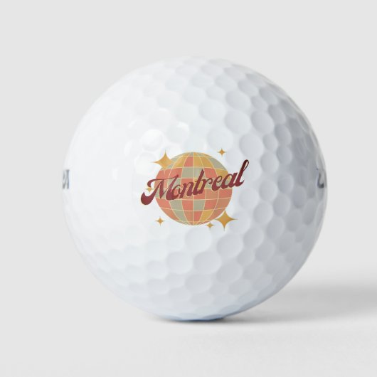 Montreal City Canada Retro golfresort Golfballen (Voorkant)