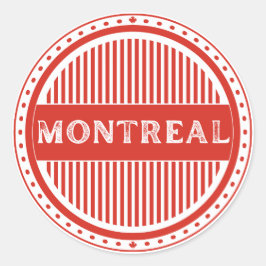Montreal City Pride Emblem – Canadian Identity Ronde Sticker