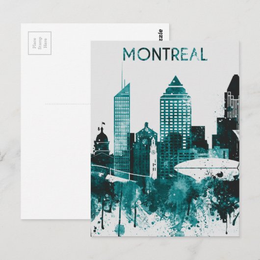 Montreal City Skyline Briefkaart (Voorkant / Achterkant)