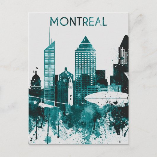 Montreal City Skyline Briefkaart (Voorkant)