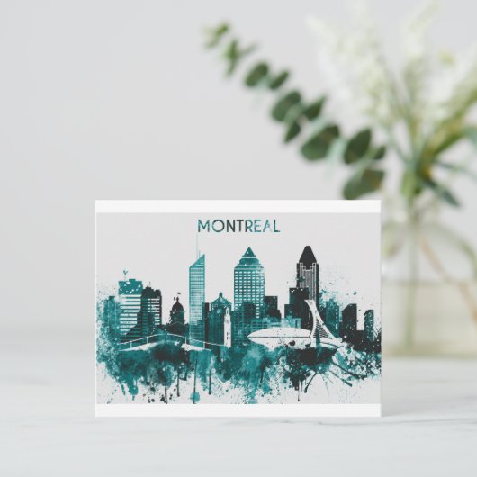 Montreal City Skyline Briefkaart (Staand voorkant)