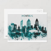 Montreal City Skyline Briefkaart (Voorkant / Achterkant)