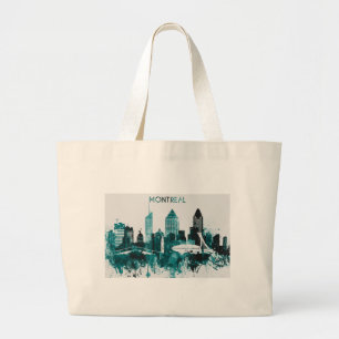 Montreal City Skyline Grote Tote Bag