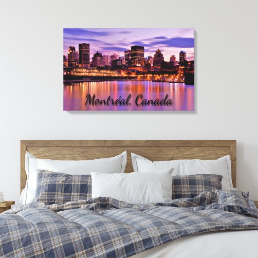 Montreal Cityscape Canvas Afdruk (Insitu (Slaapkamer))