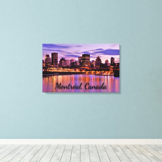 Montreal Cityscape Canvas Afdruk (Insitu (Houten vloer))