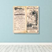 Montreal en Boston Air Line Canvas Afdruk (Insitu (Houten vloer))