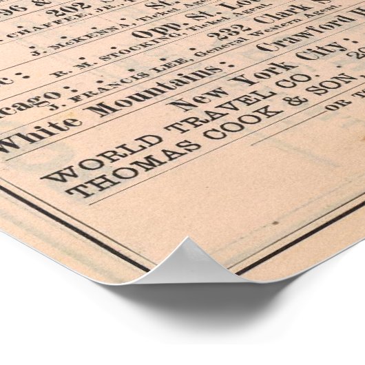 Montreal en Boston Air Line Poster (Hoek)