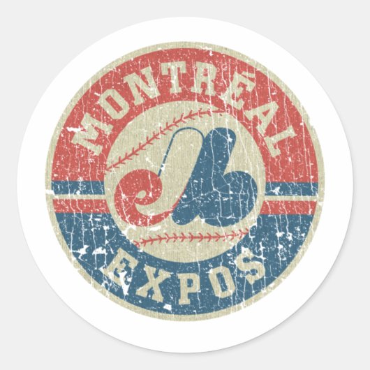 Montreal Expos 1969 Ronde Sticker (Voorkant)
