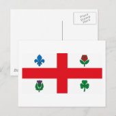 Montreal Flag Briefkaart (Voorkant / Achterkant)