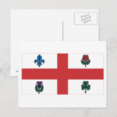 Montreal Flag Briefkaart (Voorkant / Achterkant)