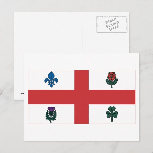 Montreal Flag Briefkaart (Voorkant / Achterkant)