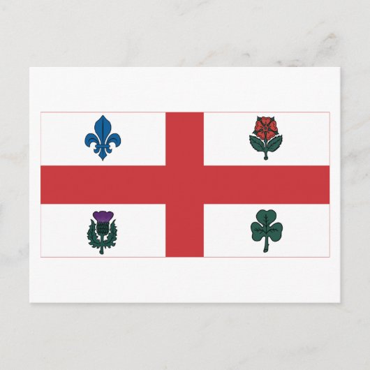 Montreal Flag Briefkaart (Voorkant)