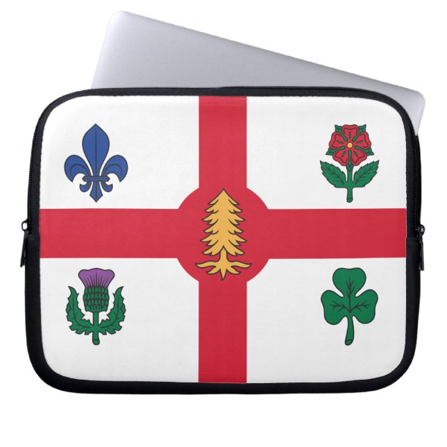 Montreal Flag Laptop Sleeve (Voorkant)