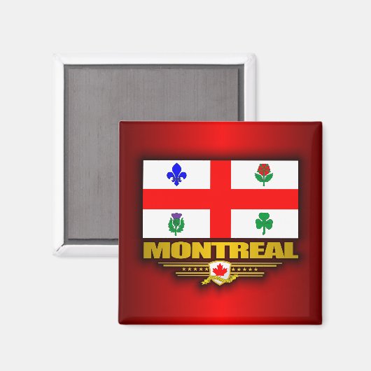 Montreal Flag Magneet (Voorkant / Achterkant)