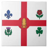 Montreal Flag on Tile Tegeltje (Voorkant)
