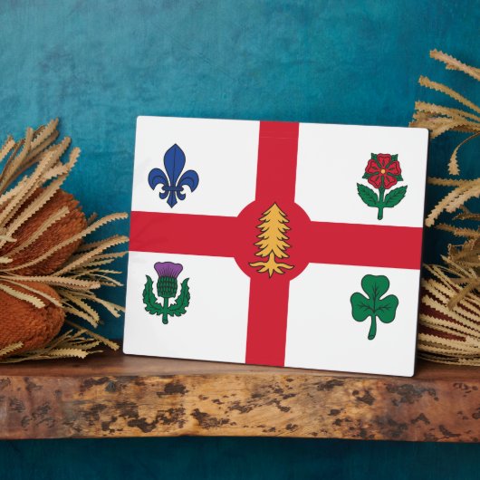 Montreal Flag Plaque Fotoplaat (Zijkant)