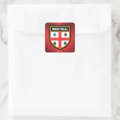 Montreal Flag Vierkante Sticker (Tas)