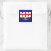 Montreal Flag Vierkante Sticker (Tas)