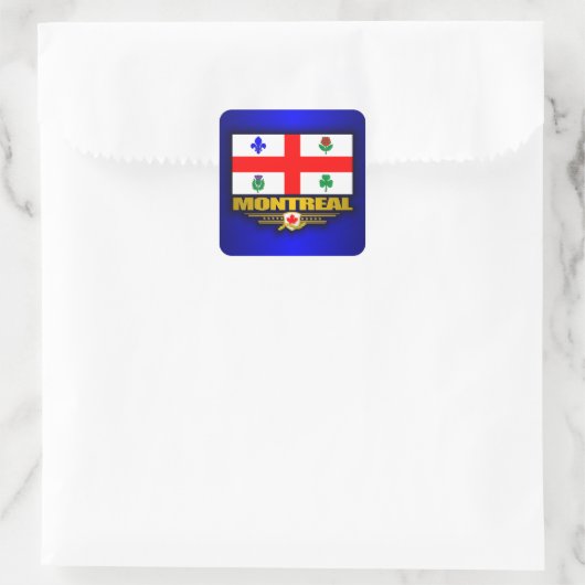 Montreal Flag Vierkante Sticker (Tas)