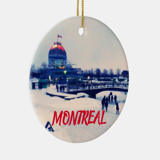 Montreal-fotokerstversiering Keramisch Ornament (Rechts)