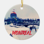Montreal-fotokerstversiering Keramisch Ornament (Voorkant)
