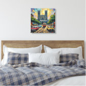 Montréal Gotische Tramway Kathedraal Canvas Afdruk (Insitu (Slaapkamer))