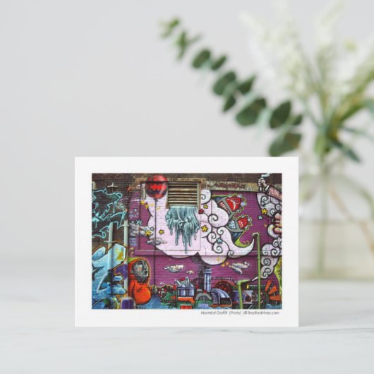 Montréal Graffiti Foto Briefkaart door Brad Hines (Staand voorkant)