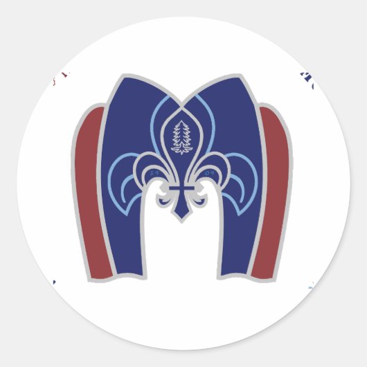 Montreal Hockey Logo Ronde Sticker (Voorkant)