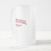 Montreal is Hockey 16oz Frosted Glass Mok (Voorkant links)
