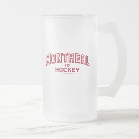 Montreal is Hockey 16oz Frosted Glass Mok (Rechts)