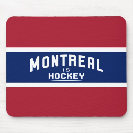 Montreal is Hockey, Rood, Wit en Blauwe Muismat (Voorkant)