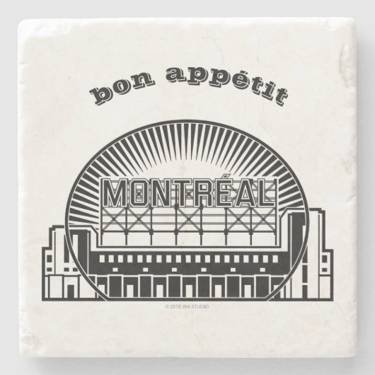 Montreal Landmark Stenen Onderzetter (Voorkant)