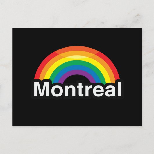 MONTREAL LGBT PRIDE RAINBOW BRIEFKAART (Voorkant)