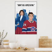Montreal Metros Hockey Player Motivation Art Poster (Keuken)
