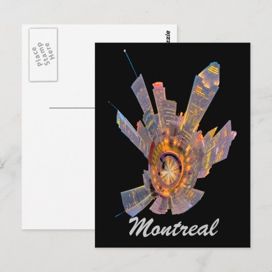 montreal mini - planeet briefkaart (Voorkant / Achterkant)