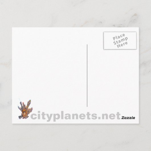 montreal mini - planeet briefkaart (Achterkant)