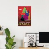 Montreal Print Canada Kunst TCA Reisposter (Thuiskantoor)