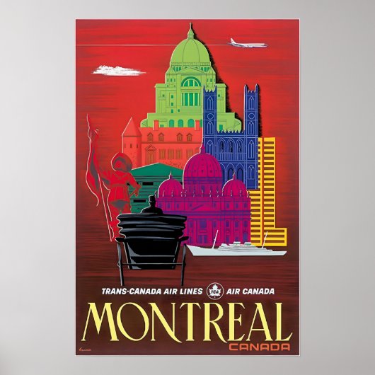 Montreal Print Canada Kunst TCA Reisposter (Voorkant)