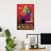 Montreal Print Canada Kunst TCA Reisposter (Thuiskantoor)