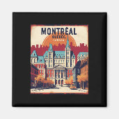Montreal Quebec Canada 1950s Vintage Travel Touris Magneet