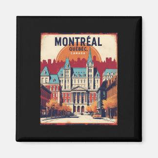 Montreal Quebec Canada 1950s Vintage Travel Touris Magneet