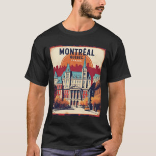 Montreal Quebec Canada 1950s Vintage Travel Touris T-shirt