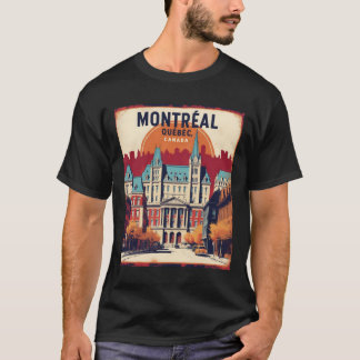 Montreal Quebec Canada 1950s Vintage Travel Touris T-shirt