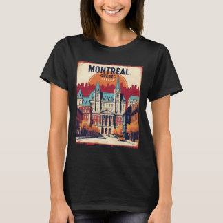 Montreal Quebec Canada 1950s Vintage Travel Touris T-shirt