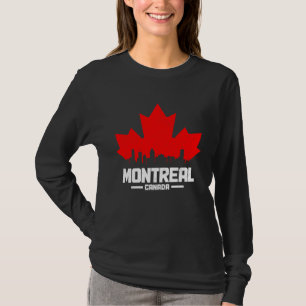 Montreal Quebec Canada Esdoornblad Canadese Vlag S T-shirt