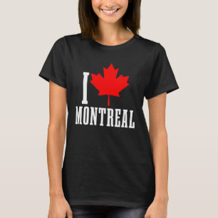 Montreal Quebec Canada Maple Leaf Canadian Flag Pr T-shirt
