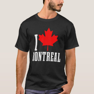 Montreal Quebec Canada Maple Leaf Canadian Flag Pr T-shirt