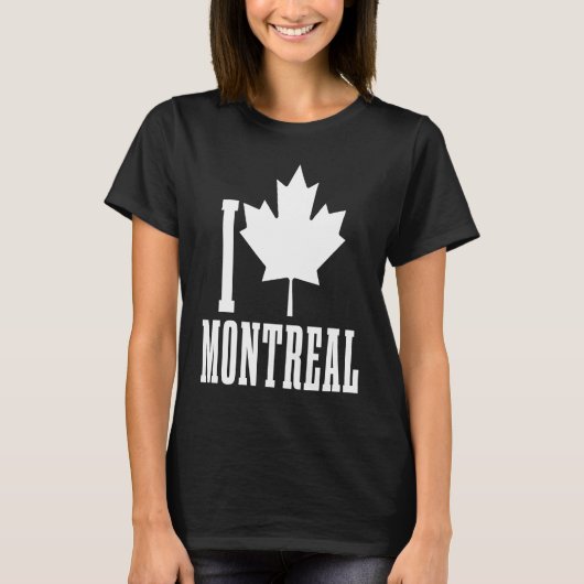 Montreal Quebec Canada Maple Leaf Red Canadian Fla T-shirt (Voorkant)