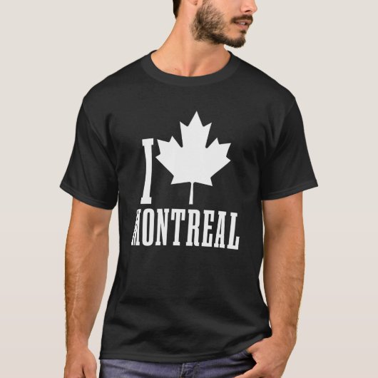 Montreal Quebec Canada Maple Leaf Red Canadian Fla T-shirt (Voorkant)